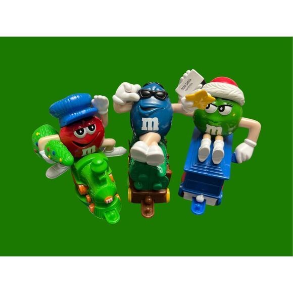 17 PC Vintage Mars M&M Train Christmas Candy Tube Topper Figures Christmas - Picture 5 of 5